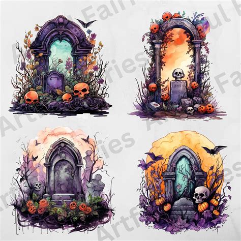 Halloween Tombstone Clipart Halloween PNG Halloween Clipart - Etsy