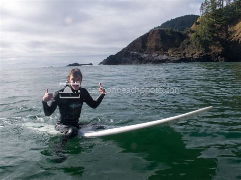 Surfer Pose at Ecola State Park - Cannon Beach Photo