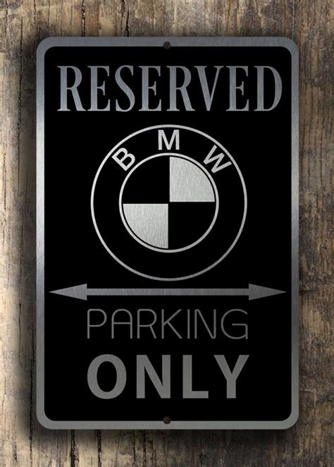 BMW Parking Only Sign | Metal BMW Sign | Garage Decor