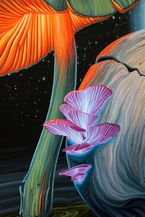 Mushroom art by Silver Francis | Glowing art, Mushroom art, Flower art ...