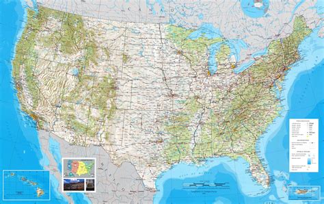 United States Counties Road Map USA