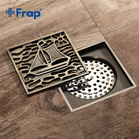 FRAP Bronze Shower Drain Pattern Brass Cover Carved Art Shower Room ...