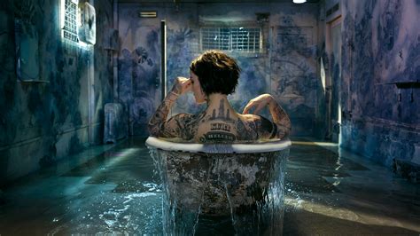 Download Brunette Short Hair Jaimie Alexander Bath Rear Tattoo TV Show ...