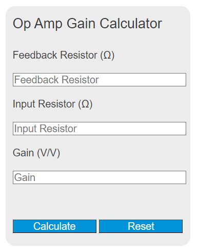 Op Amp Gain Calculator - Calculator Academy