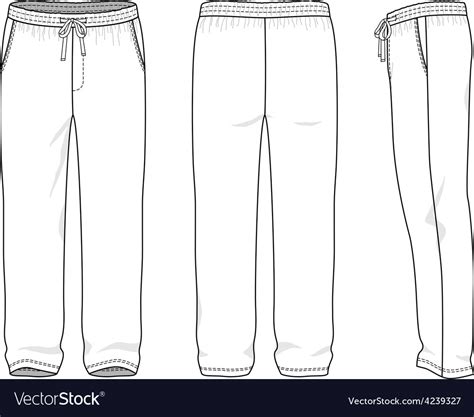 Blank mens sweatpants Royalty Free Vector Image