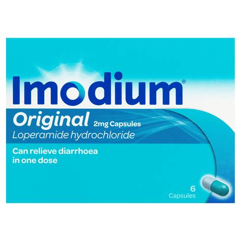 Imodium Original Loperamide Hydrochloride 2mg 6 Capsules | Medicines ...