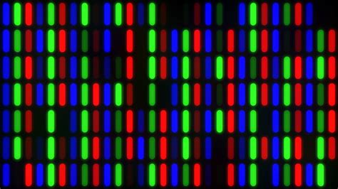 Abstract LCD Computer Monitor Screen Closeup of RGB LED Pixels 4K ...