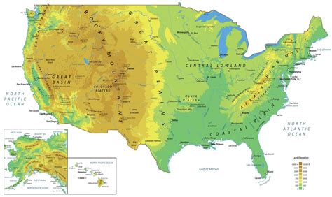 Map Of Usa Rivers And States – Topographic Map of Usa with States