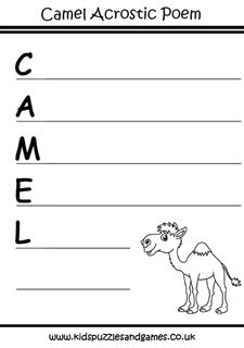 Acrostic Poem Examples For Animals