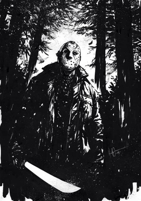 Jason in the woods fan art | Jason voorhees, Jason voorhees art, Horror ...