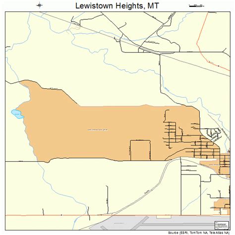 Lewistown Heights Montana Street Map 3043400