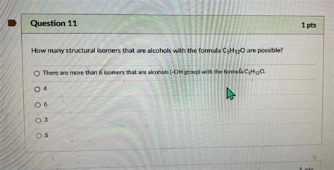 Solved How many structural isomers that are alcohols with | Chegg.com