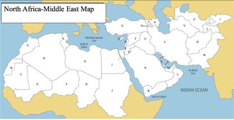 North Africa And The Middle East Map Quiz - Angela Maureene