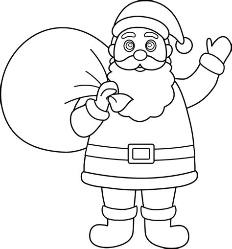 Santa Claus Face With No Beard Coloring Page - Coloring Home