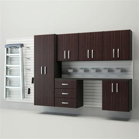 Flow Wall Deluxe Modular Wall Mounted Garage Cabinet Storage Set with ...