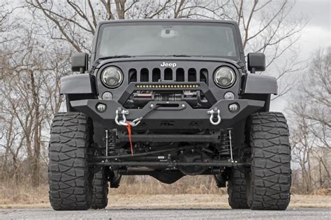 Rough Country 10596 Full Width Front LED Winch Bumper for 07-18 Jeep ...