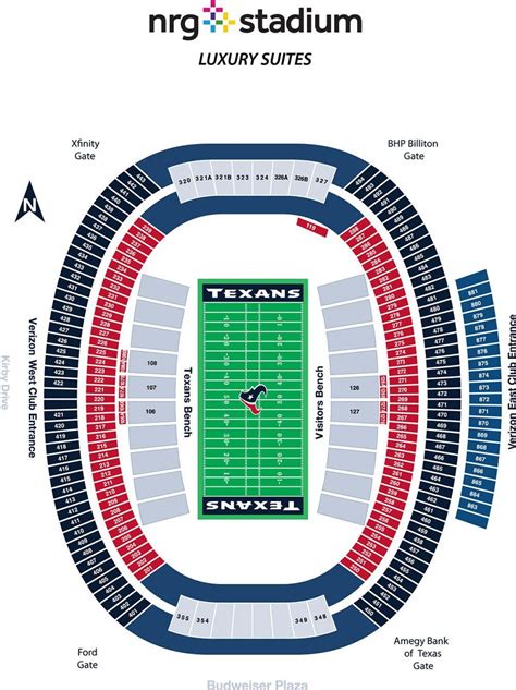 NRG stadium seat map - NRG seating map (Texas - USA)