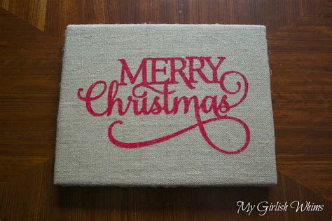 DIY Burlap Merry Christmas Sign - My Girlish Whims