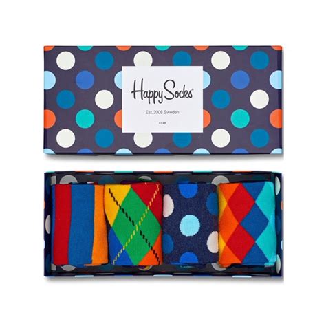 Happy Socks - Happy Socks Men's 4-Pack Gift Box - Walmart.com - Walmart.com