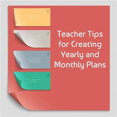 How to Create Monthly and Yearly Plans for the Classroom: Includes a ...