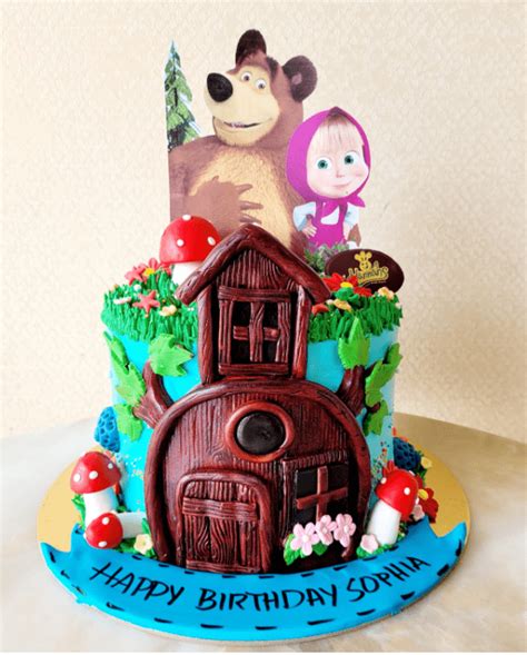 Masha Bear Themed Cake – Hannah Bakes