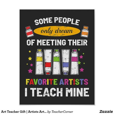 Art Teacher Gift | Artists Art Teacher Poster | Zazzle.com in 2021 ...