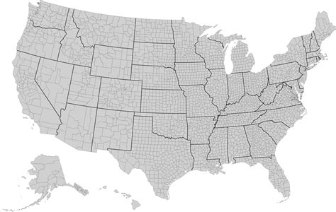 Map Of The Us Counties - Ronna Chrystel