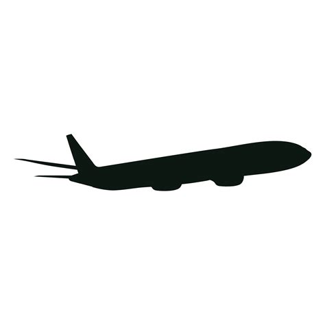 Airplane Ascending Silhouette Side View 22105805 Vector Art at Vecteezy