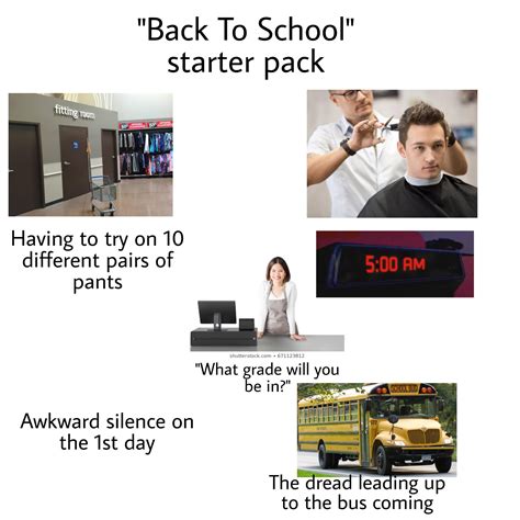 "Back To School" starter pack : r/starterpacks