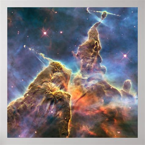 Carina Nebula by the Hubble Space Telescope Poster | Zazzle