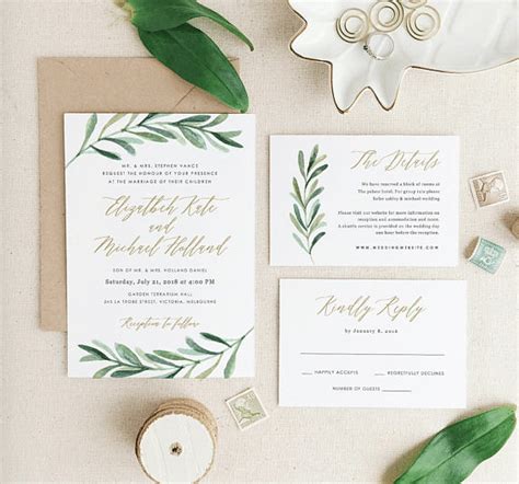 Wedding Invitation Tips and 10 Greenery Wedding Invitation Ideas | What ...