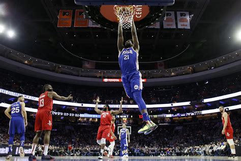 Embiid leads 76ers to 121-93 rout of Harden, Rockets