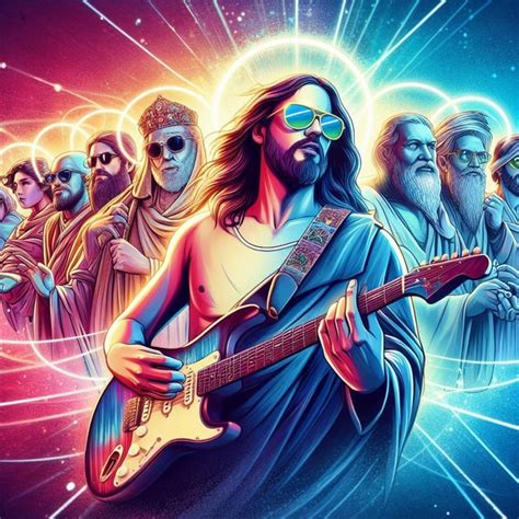 Prompt: Jesus Christ in a rock band : r/ChatGPT