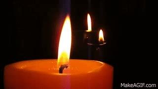 Flickering Candles Burning in the Night With Music From A Piano ...