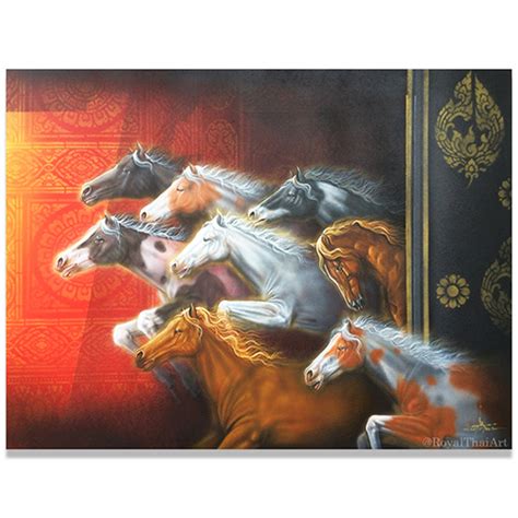 8 Horse Painting Original Thai Art and Asian Paintings for Sale Online