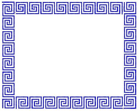 Embroidery Patterns Embroidery Design: Greek Key Frame 5.06 inches H x ...