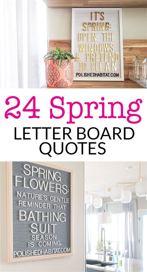 Letter Board Quotes for Spring & Late Winter - Polished Habitat