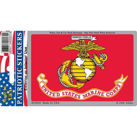 United States Marine Corps Sticker 2-3/4"X4" - Walmart.com - Walmart.com