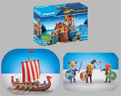 Playmobil Viking Fortress, Viking Ship & Vikings - 4433, Hobbies & Toys ...