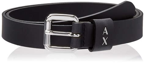 Armani Exchange Leather | Smooth Lether Belt With Logo On Bnd in Black ...