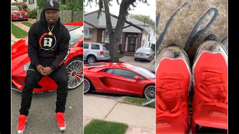 50 Cent Gets Lamborghini Shoes To Match His Car - YouTube