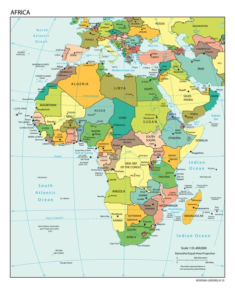 Political Map Of Africa Printable