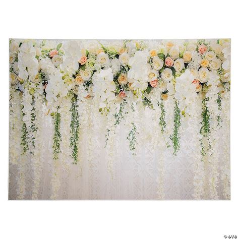 Premium White Floral Wedding Backdrop | Oriental Trading