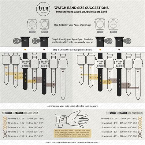 Apple Watch Band Size Chart - TRIM leather