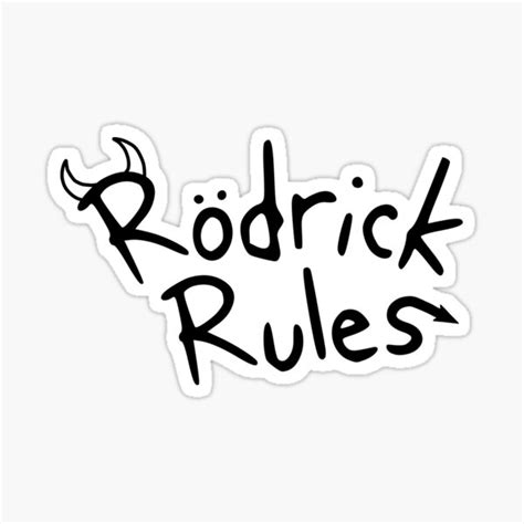 "Rodrick Rules" Sticker for Sale by aliennoodle | Redbubble