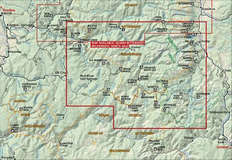 Selway-Bitterroot Wilderness Map