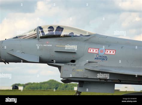 RAF Eurofighter Typhoon Nose Cockpit Kemble Air Show 2008 Stock Photo ...