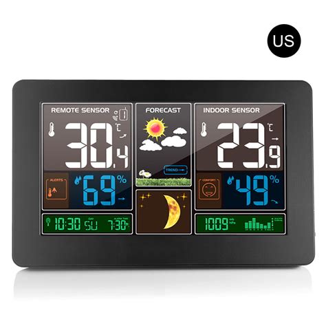 Wireless Weather Station Indoor Outdoor 3-in-1 Weather Thermometer ...