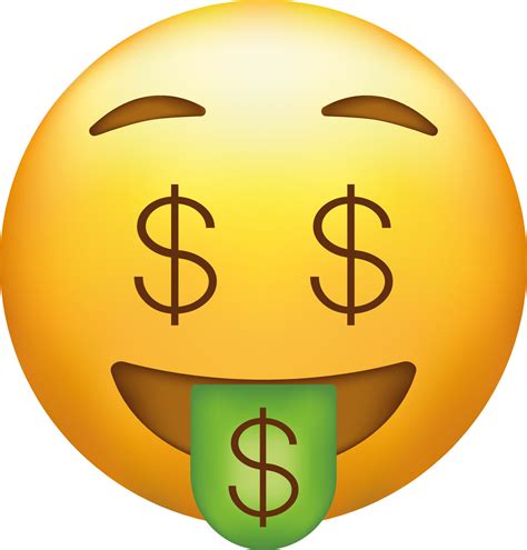 Dollar eyes emoji. Money face emoticon with green tongue 22932672 ...