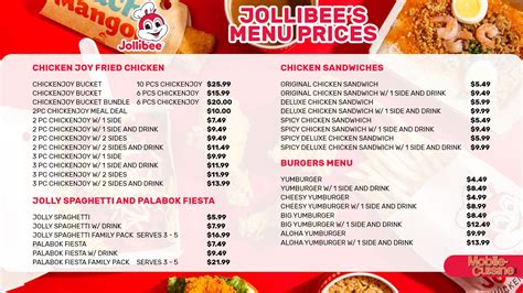 Jollibee Menu and Prices + Discount Codes (2024)